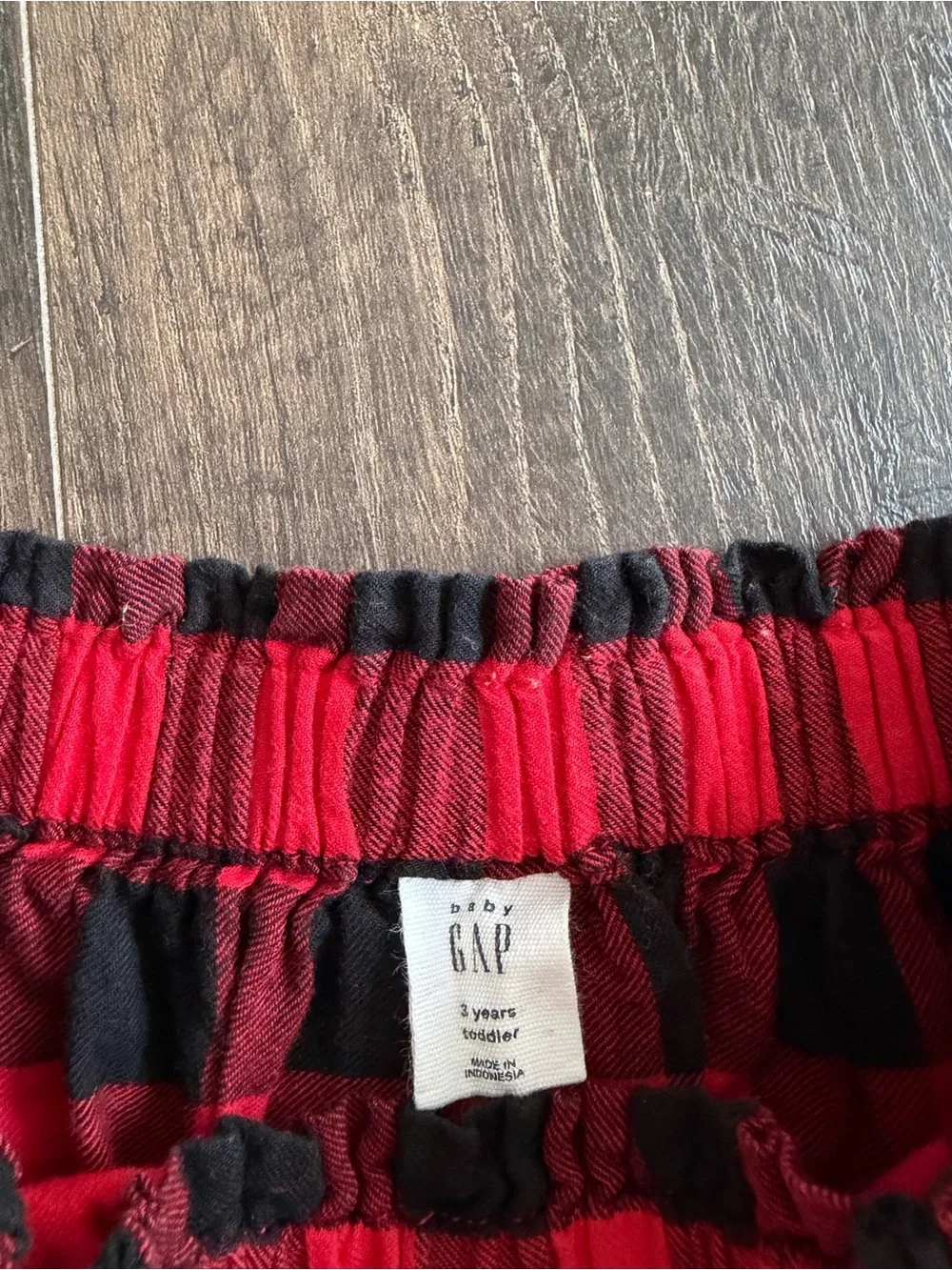 Gap Red and Black Buffalo Plaid Skirt - Elastic Waist